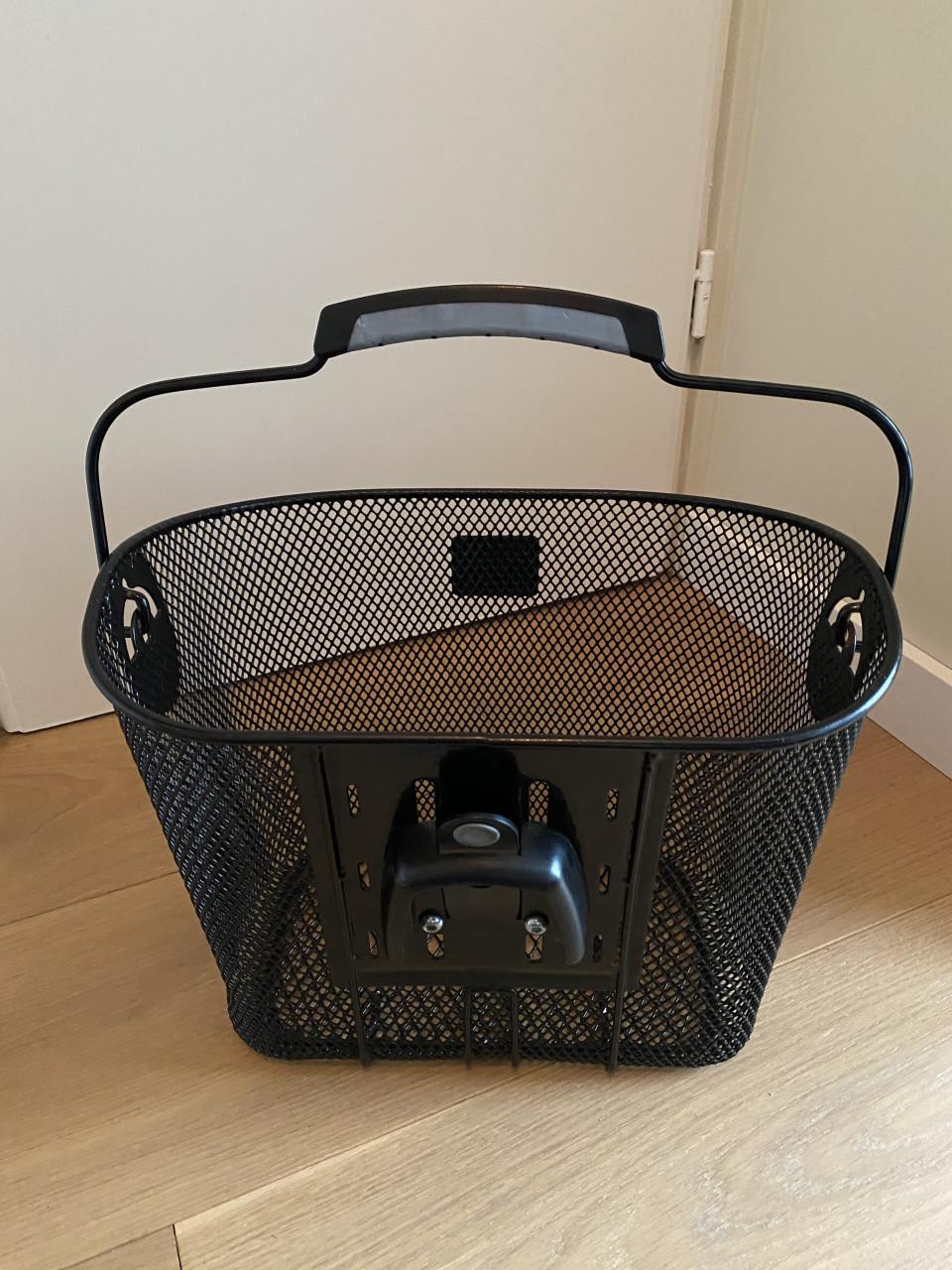 New Looks | fietsmand met bevestiging | zwart