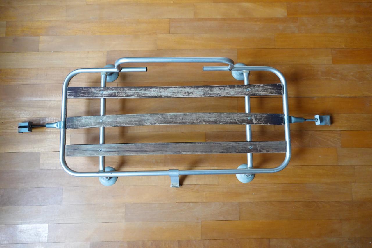 Vintage houten en aluminium koffer imperiaal