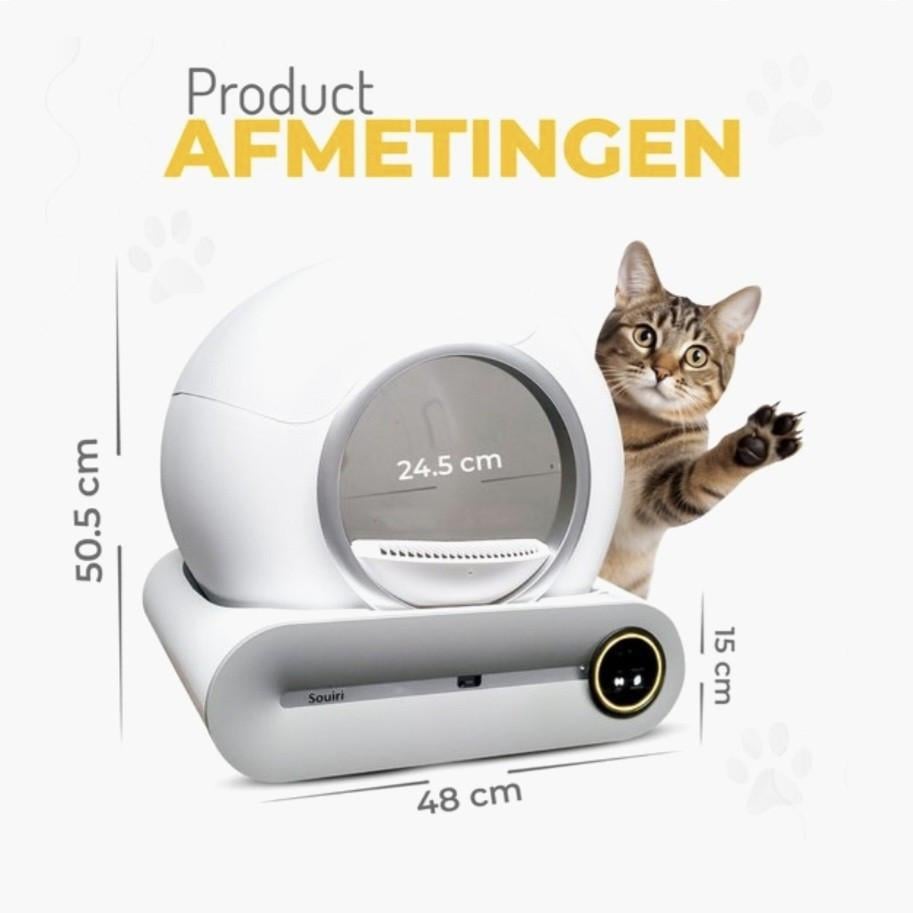 Automatische kattenbak - bedienbaar met app