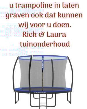 Trampoline uitgraven