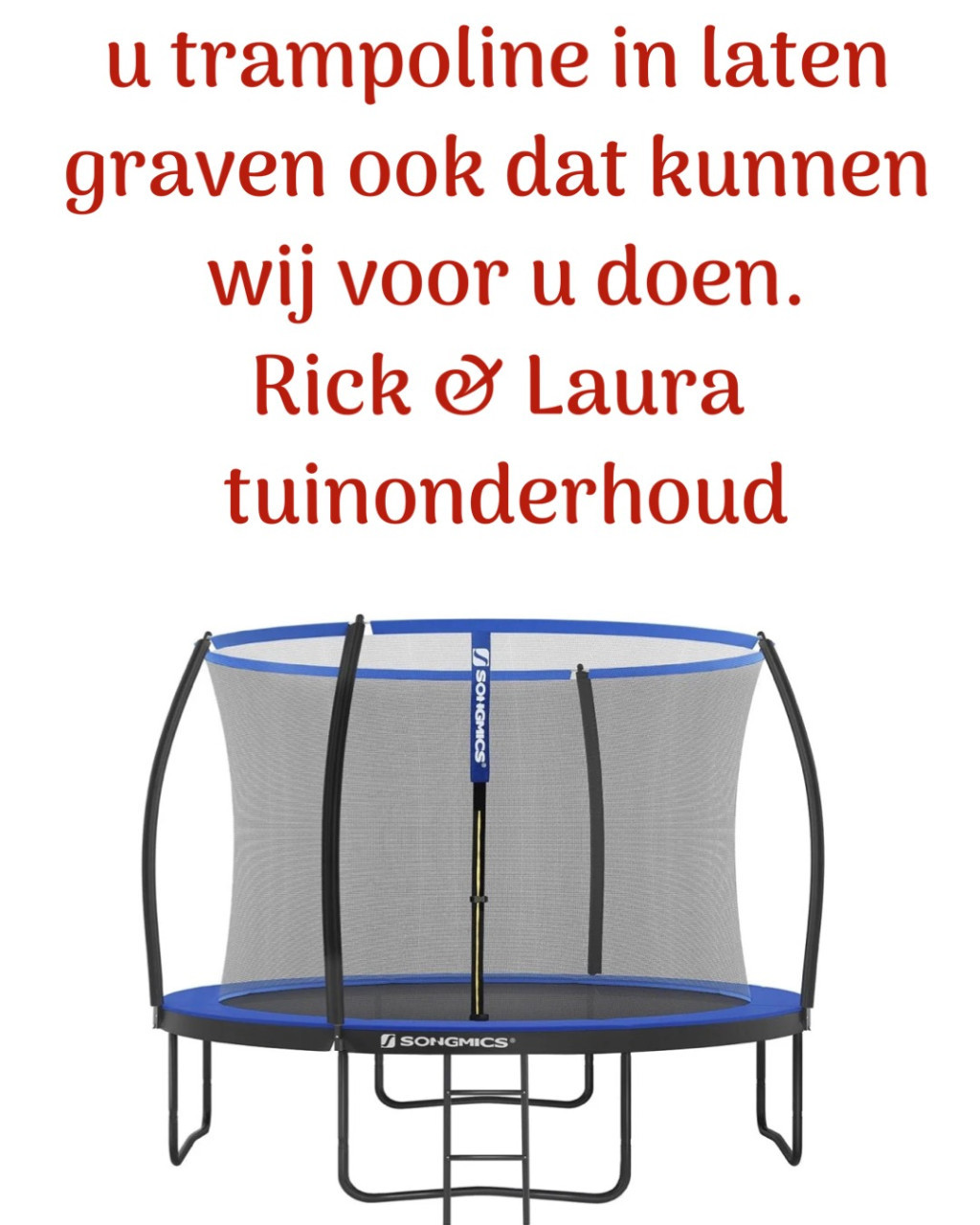 Trampoline uitgraven