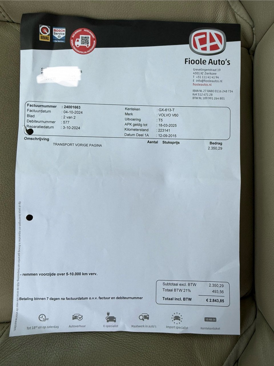 Volvo v60 T5 245pk start/stop geartronic 2015