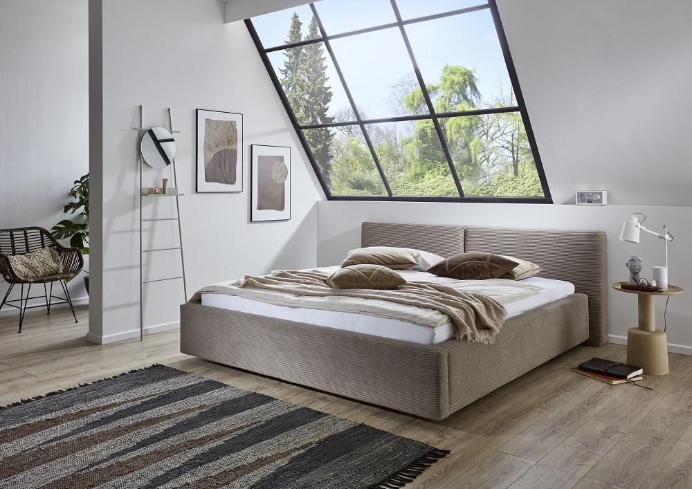 Tweepersoons modern bed Claudia met 2 bodems en opbergruimte