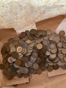 Vijf kilogram Fl. centen uit de vorige eeuw.