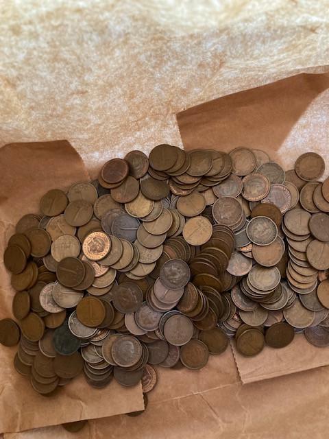 Vijf kilogram Fl. centen uit de vorige eeuw.