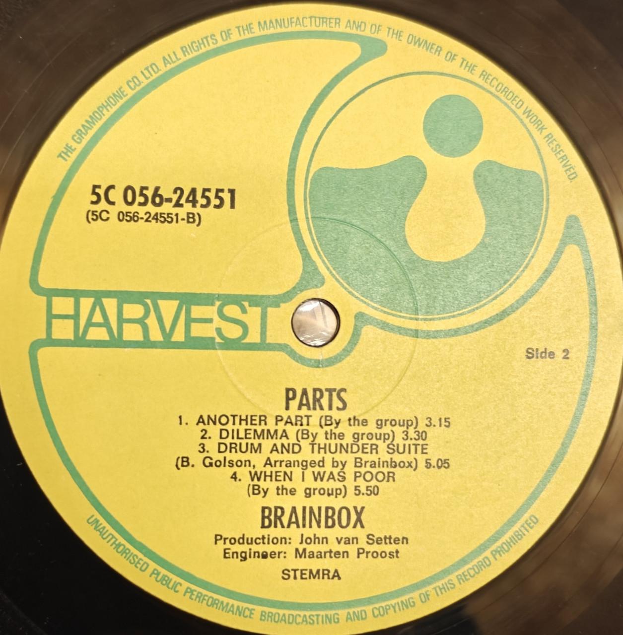 Te Koop LP  Brainbox – Parts