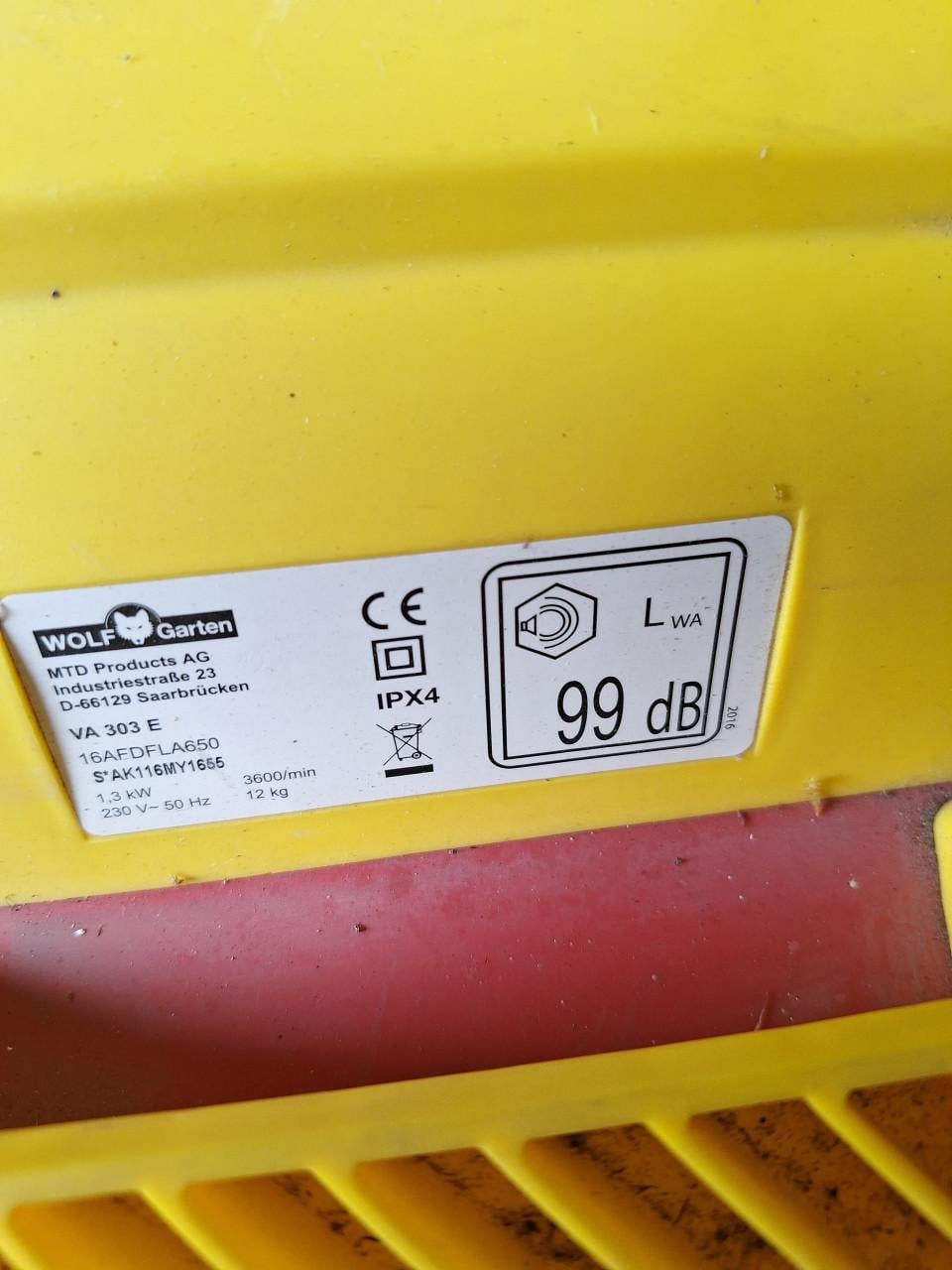 Electrische verticuteermachine