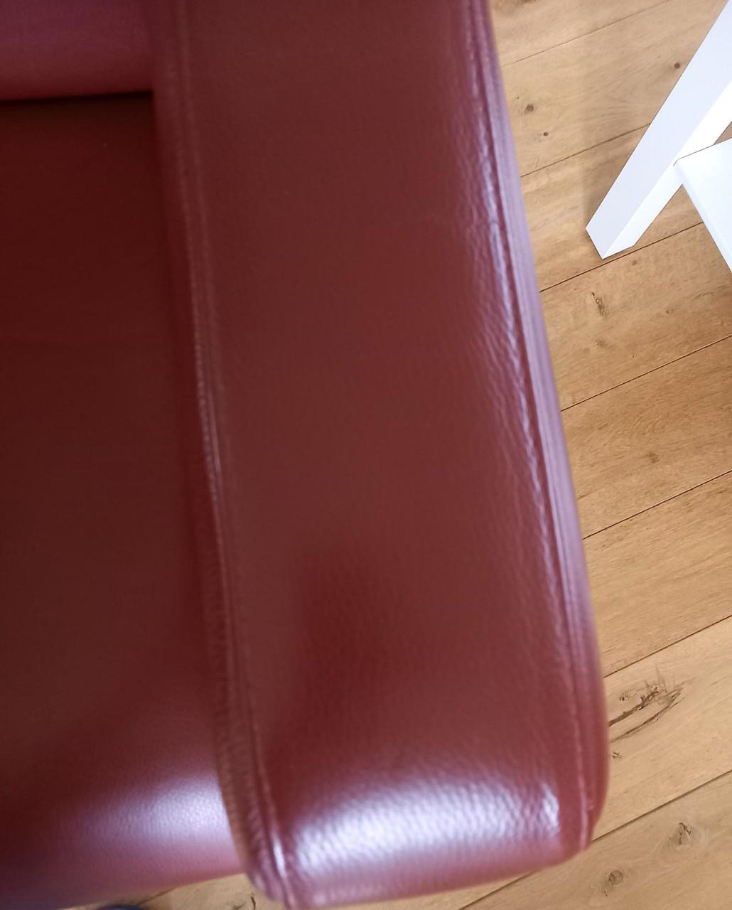 Te Koop: 2 Leren Fauteuils Donkerrood