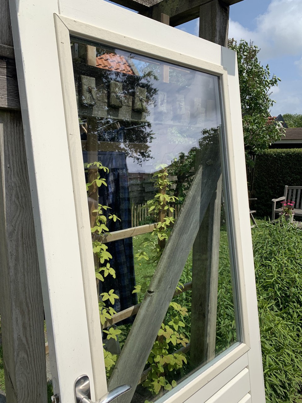Buitendeur - Merbau hardhout - HR++ glas - 83 x 201,5 cm - ZGAN