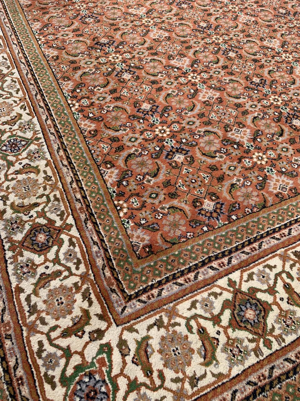 ✨Waanzinnig Mooi Oranje/Groen Handgeknoopt Vintage Vloerkleed✨