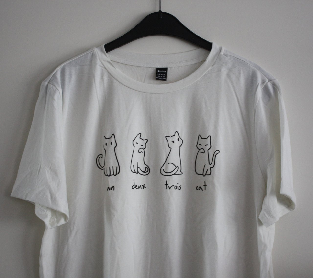 CREE KLEUR SHIRT ET KATTEN PRINT  maat xl