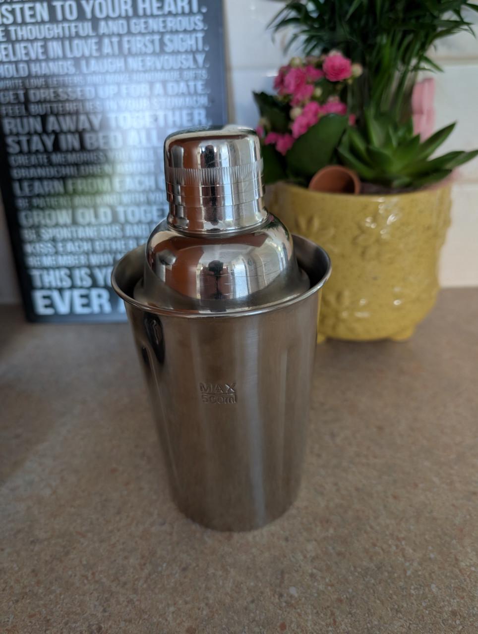 Cocktail shaker met handig zeefje