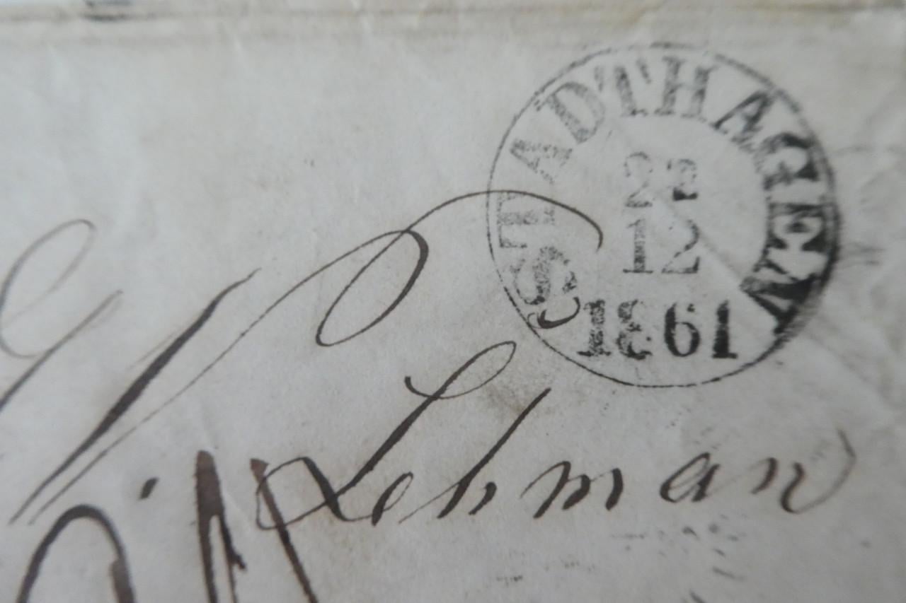 Envelop, 1861, Stadthagen – Amsterdam