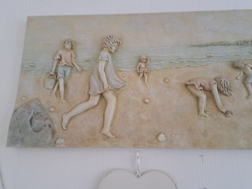 Decoratie  kinderen op strand 3D
