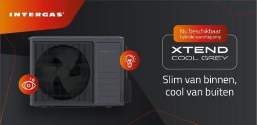 Hybride warmtepomp Intergas Xtend Cool Grey 5 kW