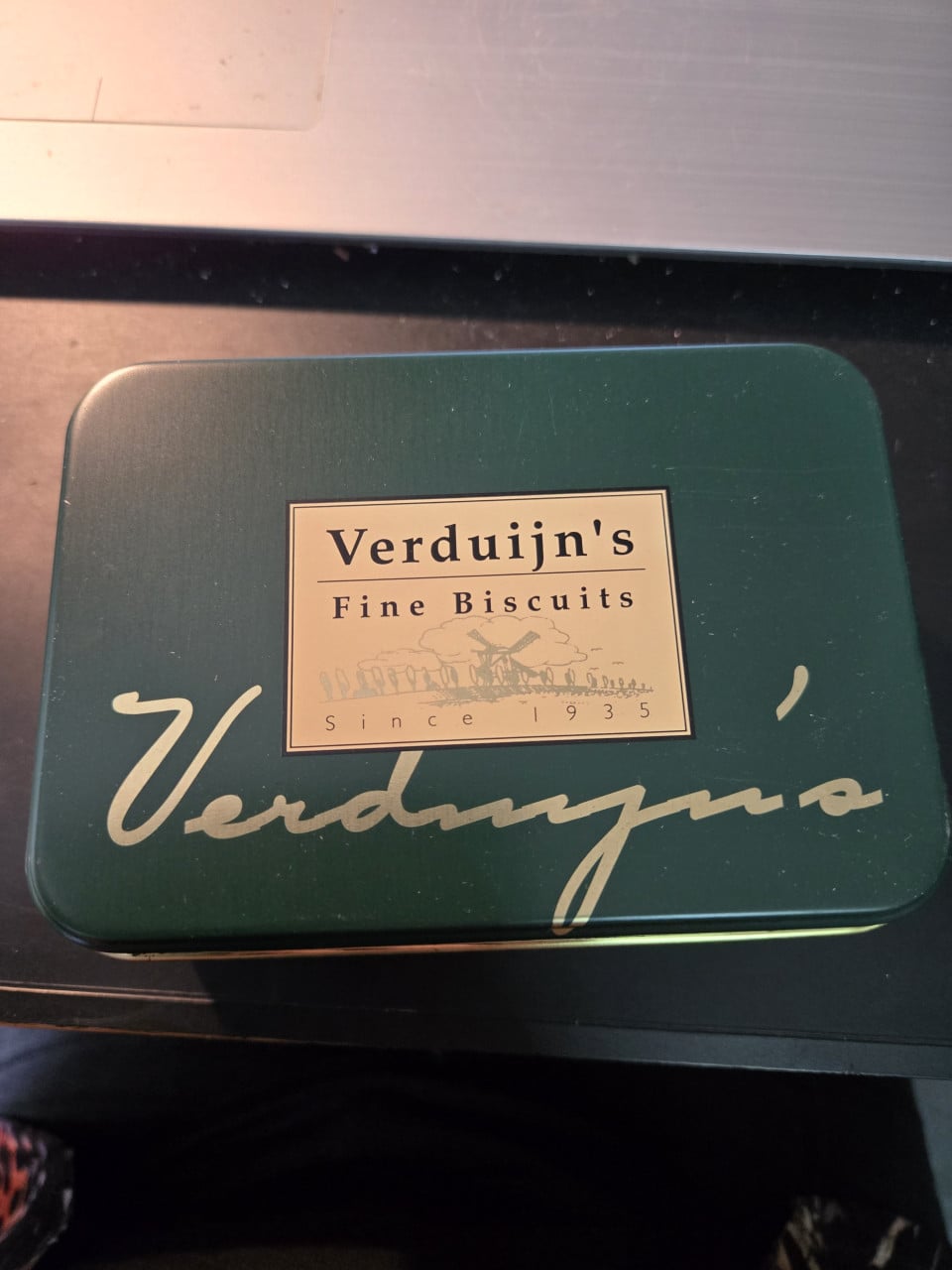 Blikje van Verduijn's Fine Biscuits,13.5 x 9.5 x 5.7 cm