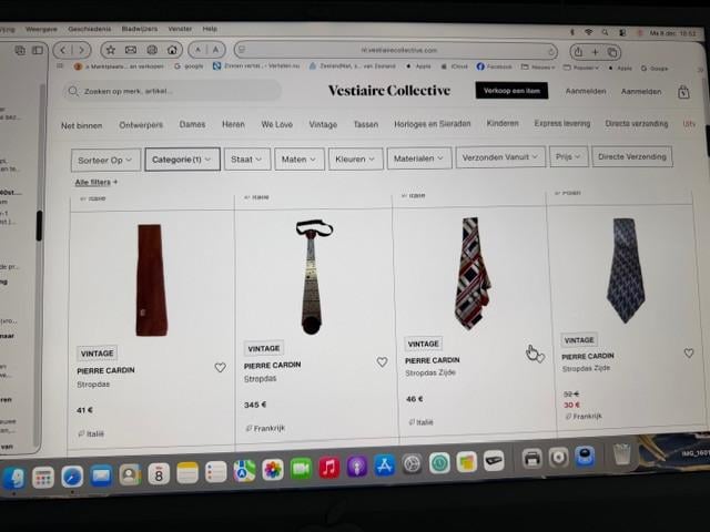 Mooie metalen stropdas in de vorm van een Vis