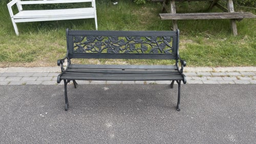 Tuinbank met gietijzerenpoot