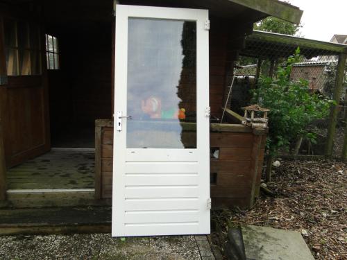 Zware merbau deur met dubbel glas