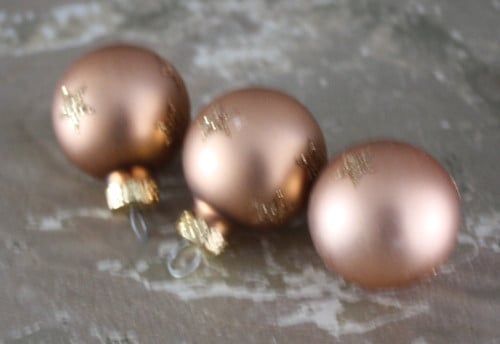 Set van 3 glazen kerstballetjes roze