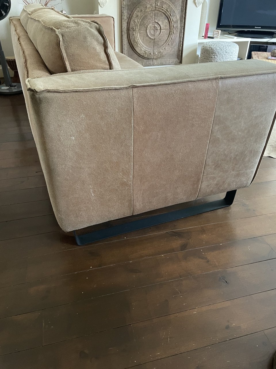 Bankstel 3-zits kleur licht bruin/ cognac