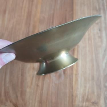 Messing cloisonné schaal met vogelmotief