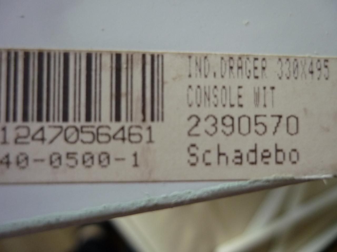 Schadebo plankdrager met schoor ijzergelakt wit 330x495 mm
