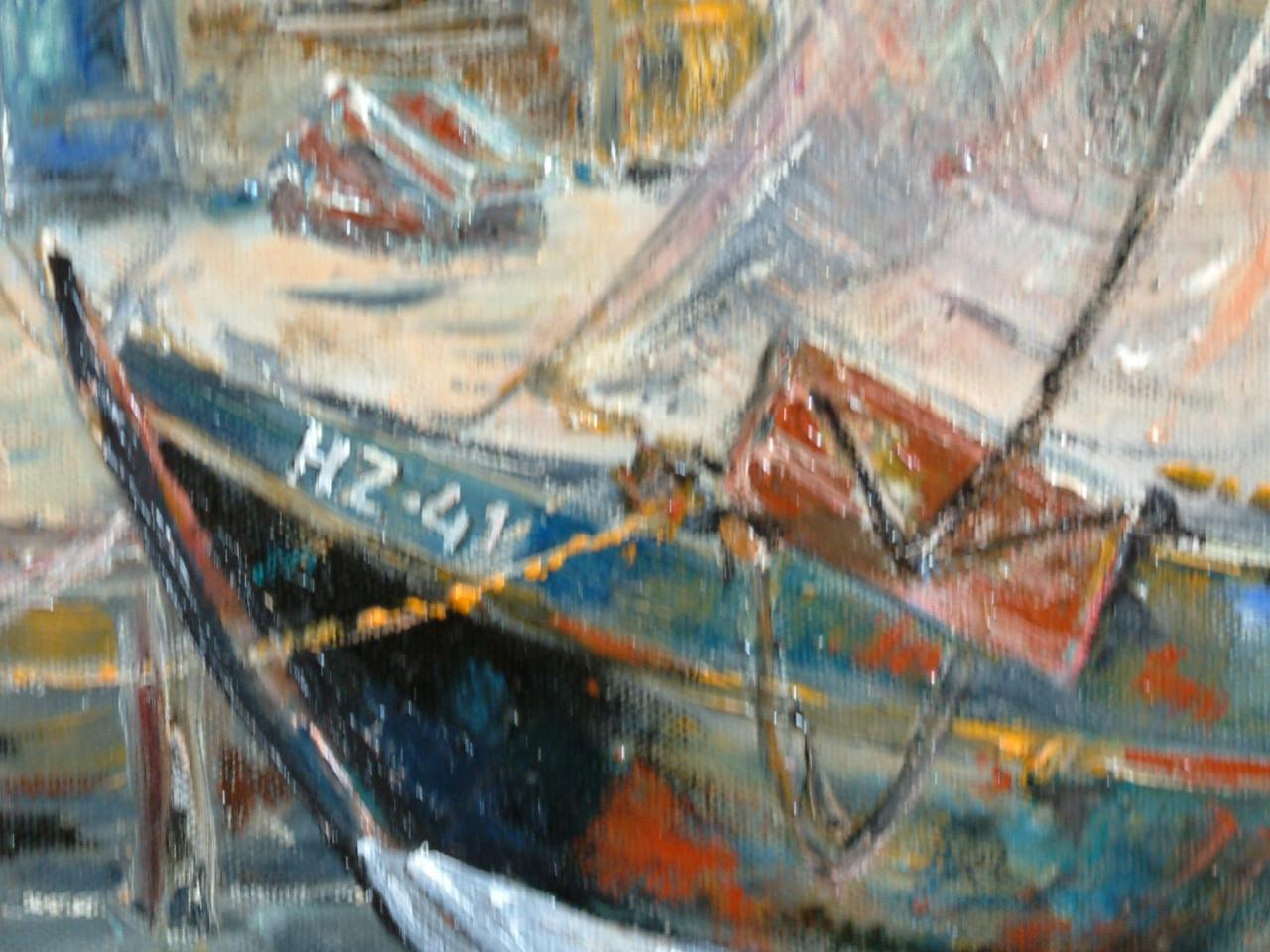 Houten Haring logger  op de zeil   zuiderzee botters -noordzee botters