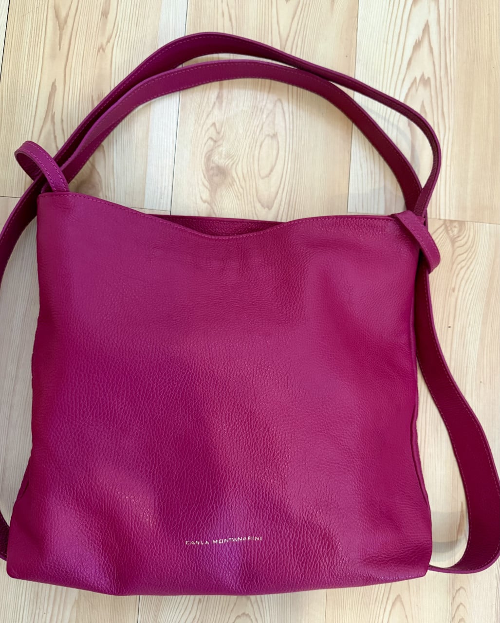 Leren tas van  Carla Montanarini schoudertas, 100% leer, prachtige