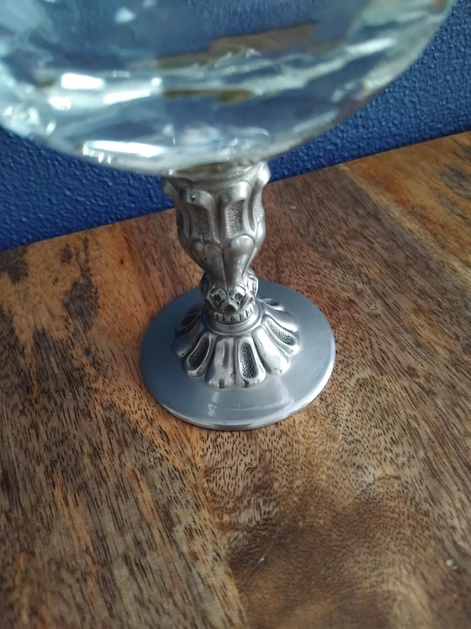 Brandy snifter Tinnen voet