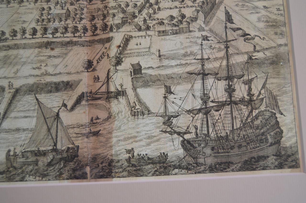 Kopergravure 'De heerlykheyt van Nieu Land' Smallegange 1696