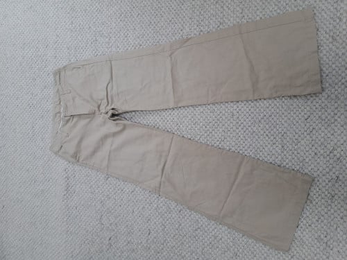 Beige wijde lange broek van Gap