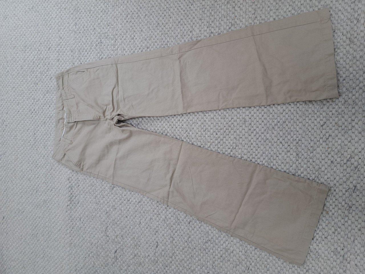 Beige wijde lange broek van Gap