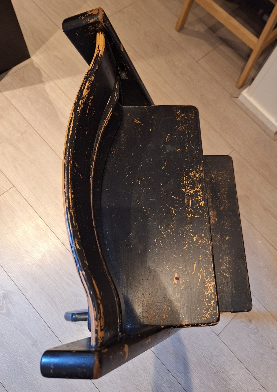 Stokke triptrap kinderstoel hout zwart