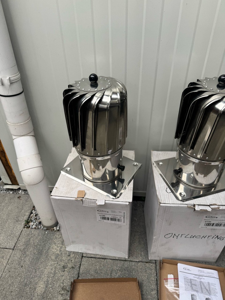 4 x Dakventilator nieuw rvs