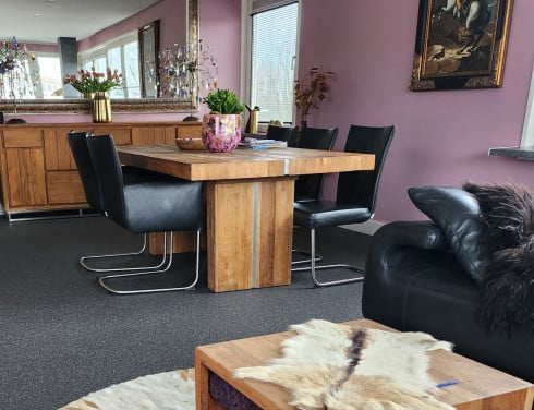 Bert Plantagie design zwart lederen stoelen