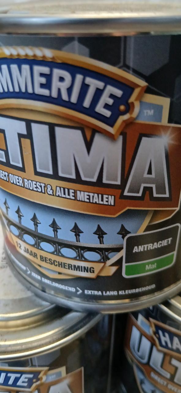 Hammerite metaallak 250ml in blauw rood groen zwart en wit