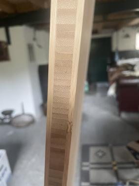 Bamboe hout plaat 226,5 x 46 x 2 cm