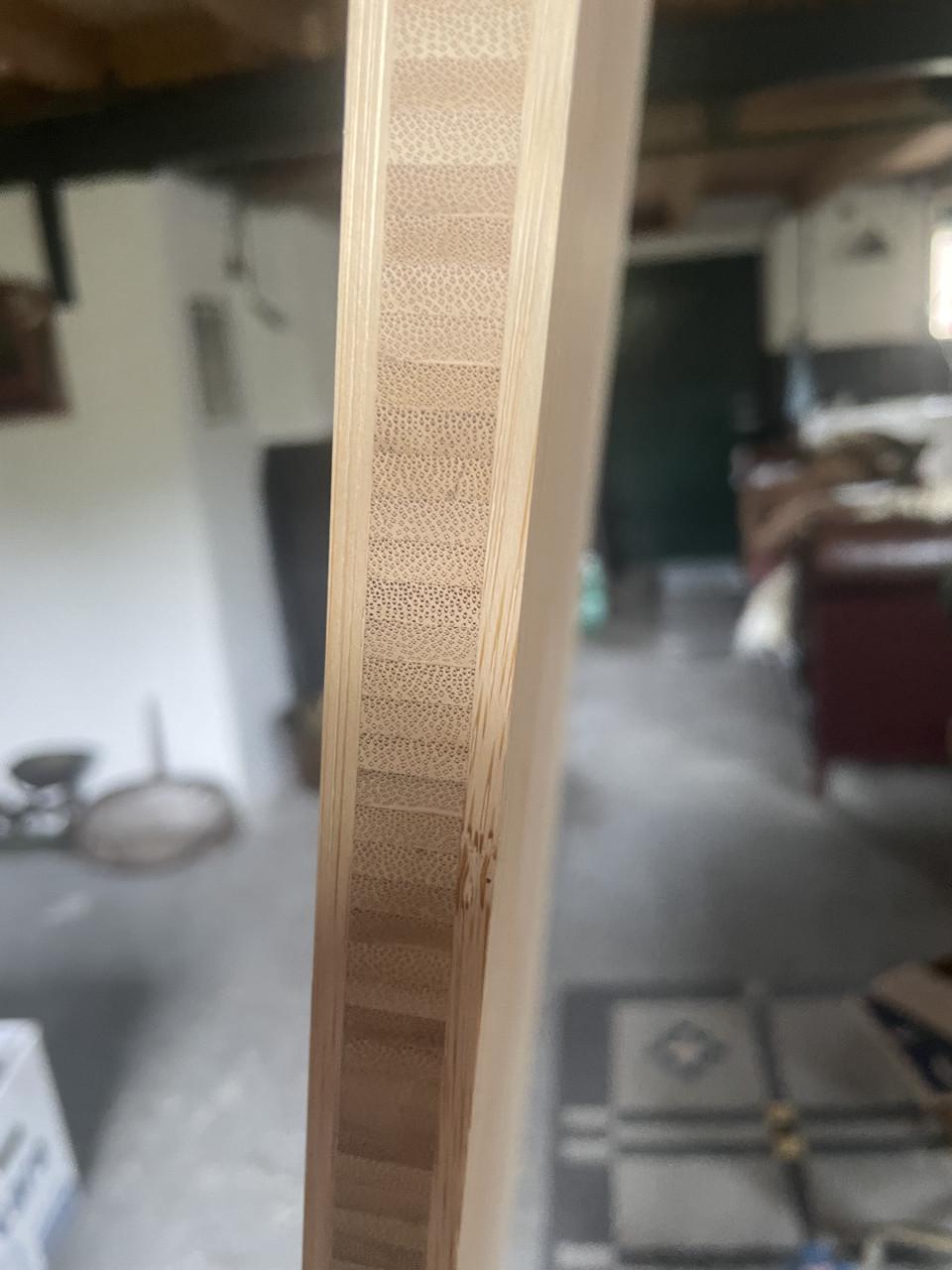 Bamboe hout plaat 226,5 x 46 x 2 cm