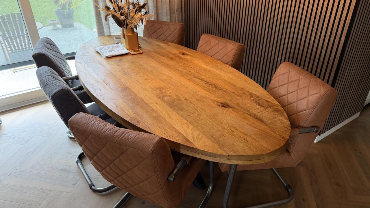Moderne eetkamerstoelen micro leder