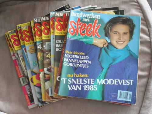 Handwerken met steek complete jaargan 12 tijdschriften 1985