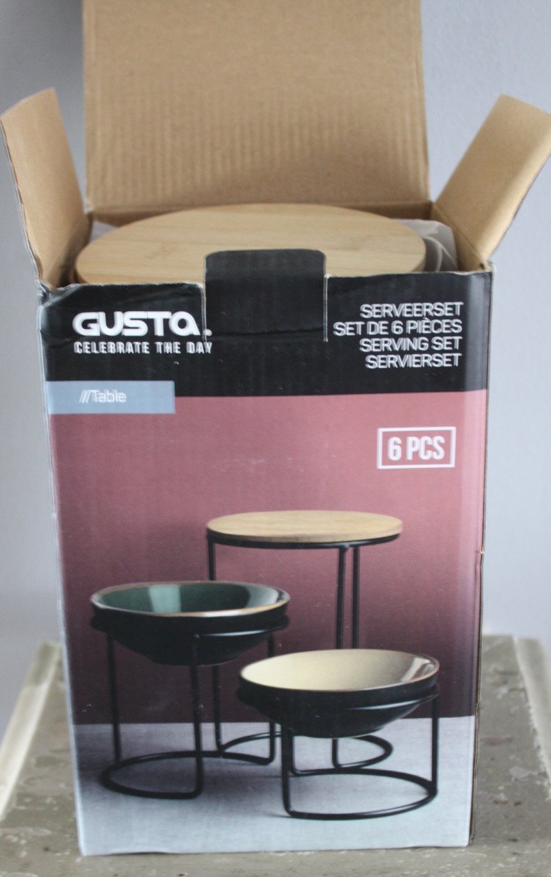Nieuw in verpakking serveer set