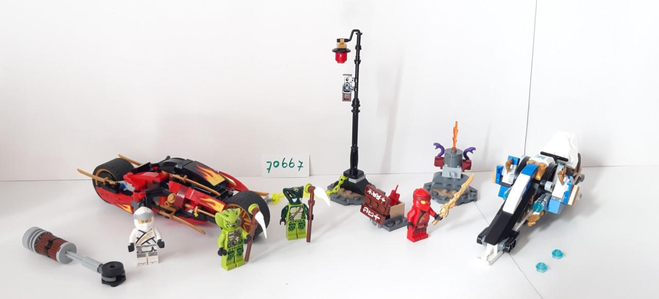 Lego Ninjago 70667:  Zwaardmotor van Kai & Sneeuwscooter van Zane
