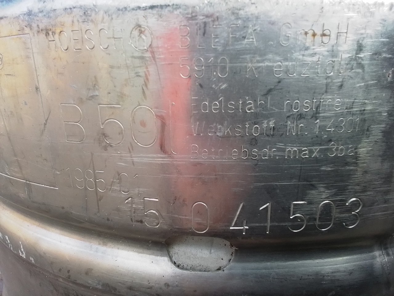 Zeldzaam 50 liter biervat in RVS, collectors item. (Niet meer te vinden)