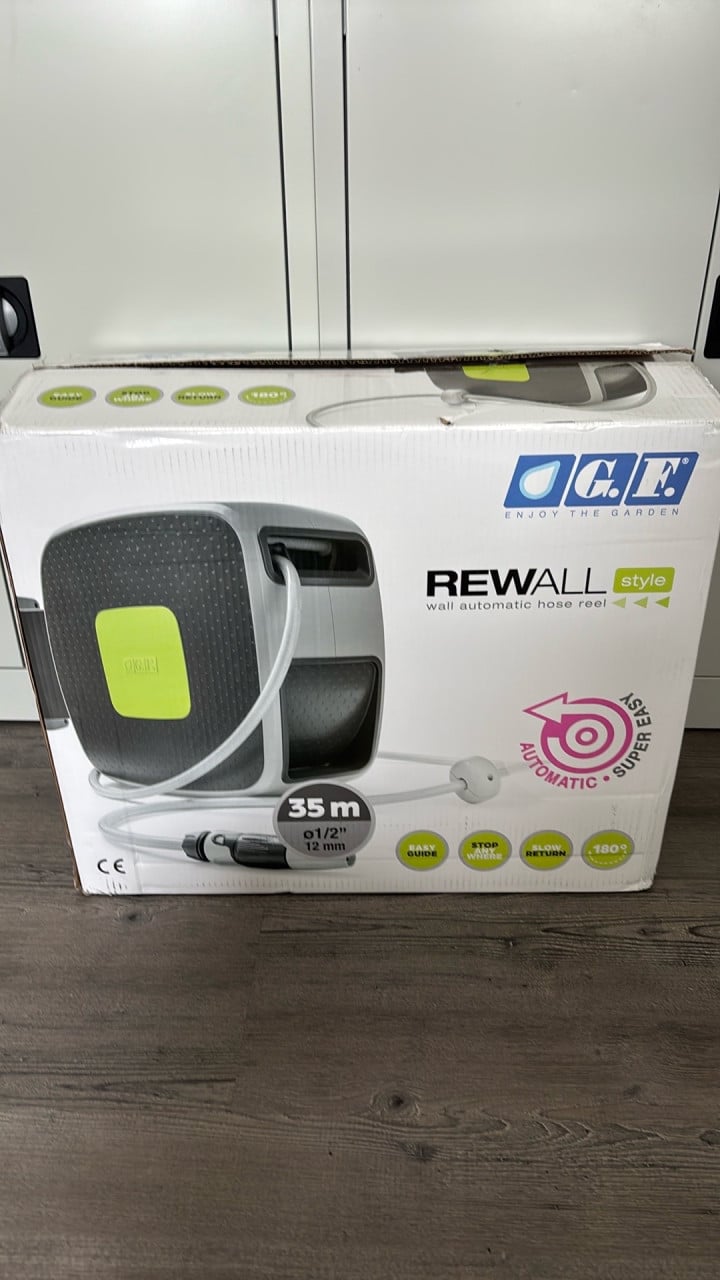 GF REWALL Automatisch oprolbare wandslangbox 35 m