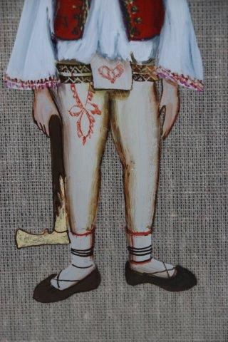 Man in klederdracht Afmetingen: 15 x 25 x 2,5 cm Euro 10,00 Oosteuropees