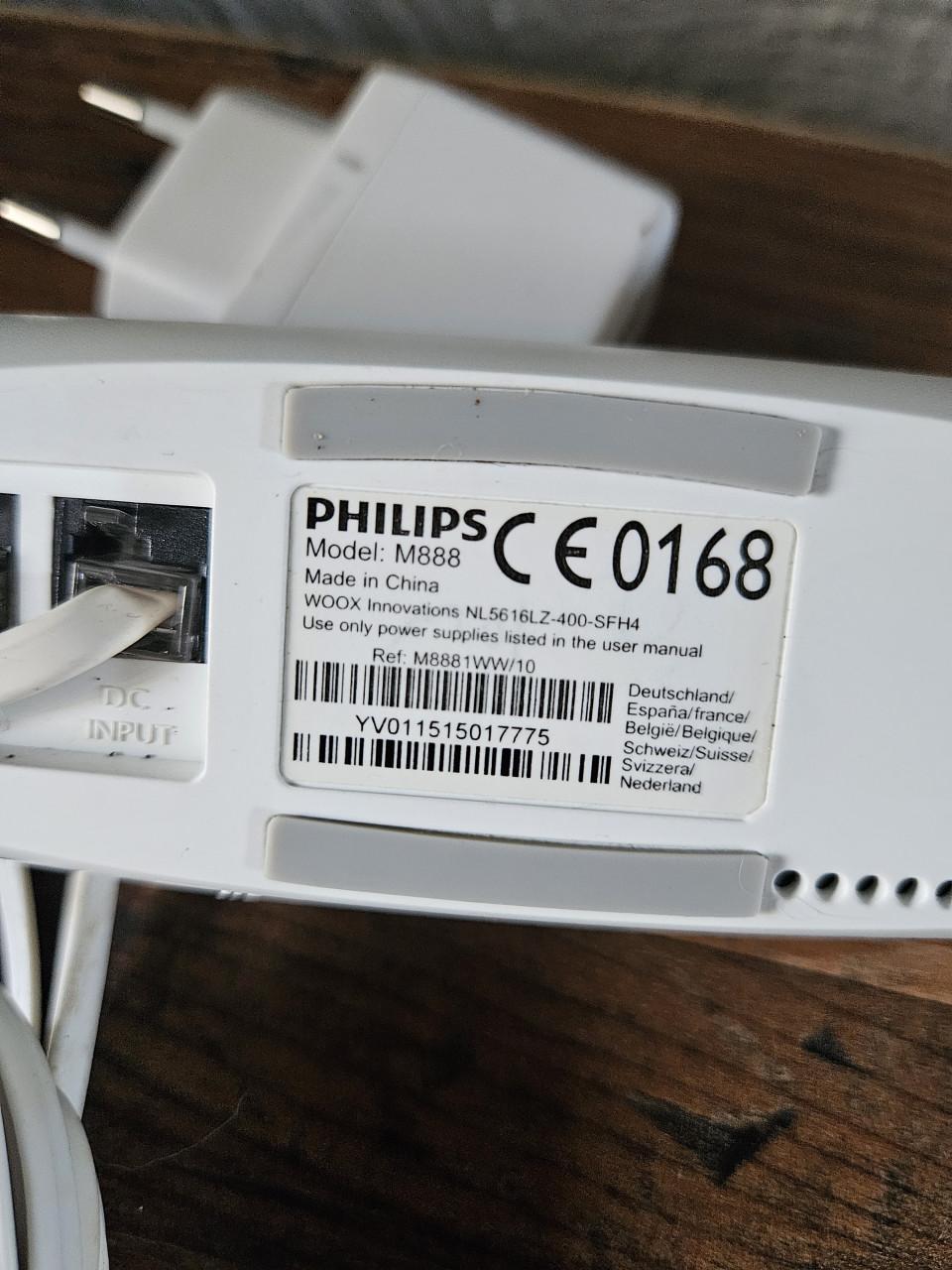 ZganPhilips M888 Dect telefoon - draadloos met houten accent