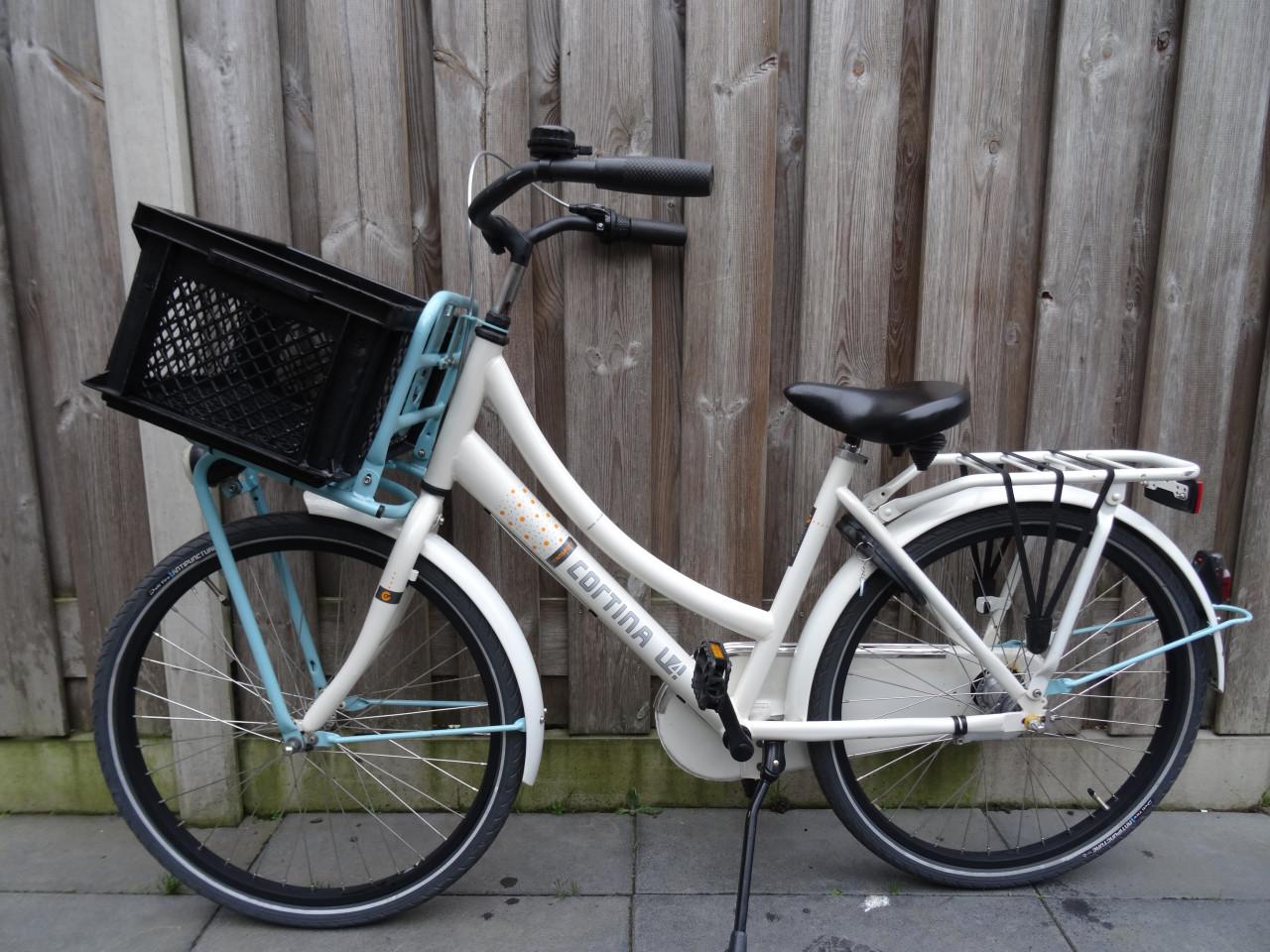 🌸 Cortina U4 Transport Meisjesfiets – 24 inch | White Pearl Gloss