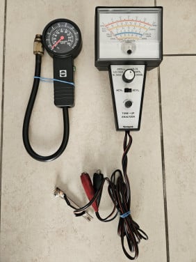 Optilux compressiemeter en Sanpet tune-up analyzer