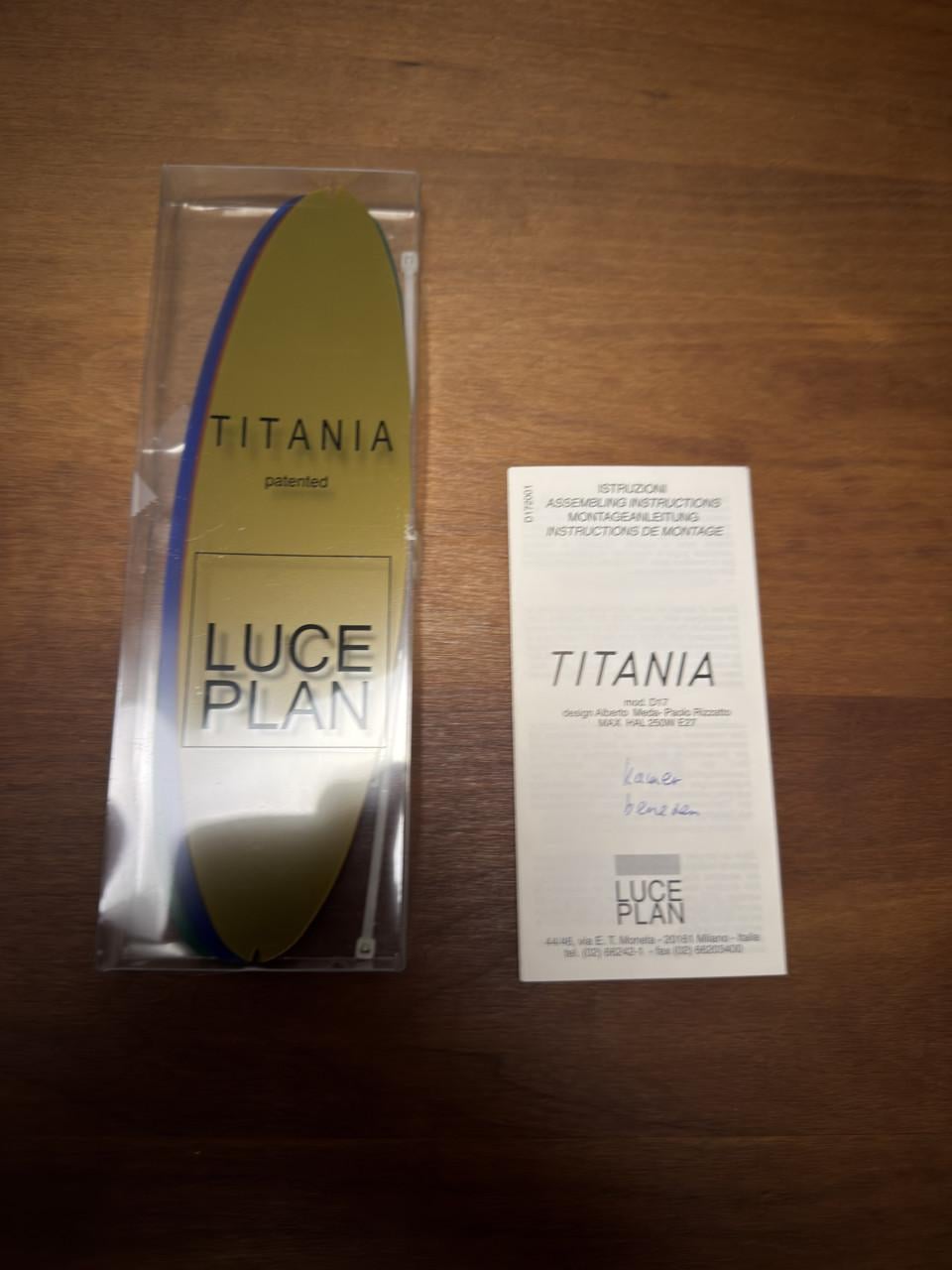 Vintage lamp Titania van Luceplan